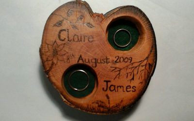 Personalised Wedding Ring & Tea Light Holder